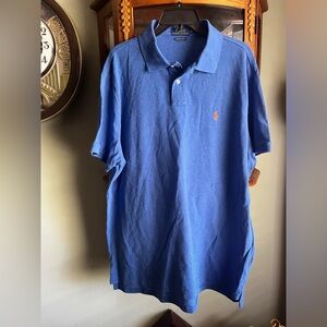 Polo Ralph Lauren Custom Slim Fit Polo Style Blue with Orange Player Size XXL